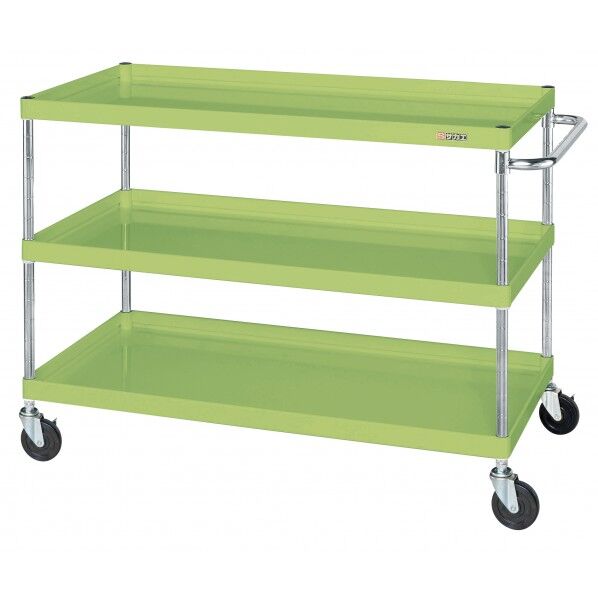 CSパールワゴン(中量タイプ/ナイロンウレタン車/H1080/3段) グリーン W1000×D650×H1080 CSP-10113NU 1台