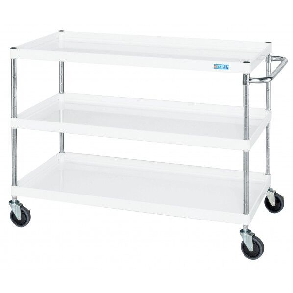 CSパールワゴン(中量タイプ/ナイロンウレタン車/H1080/3段) パールホワイト W1200×D600×H1080 CSP-12113NUW 1台