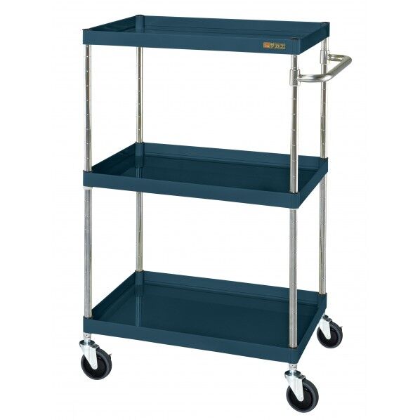 CSパールワゴン(中量タイプ/ゴム車/H1200/3段) ダークグレー W600×D400×H1200 CSP-60123D 1台