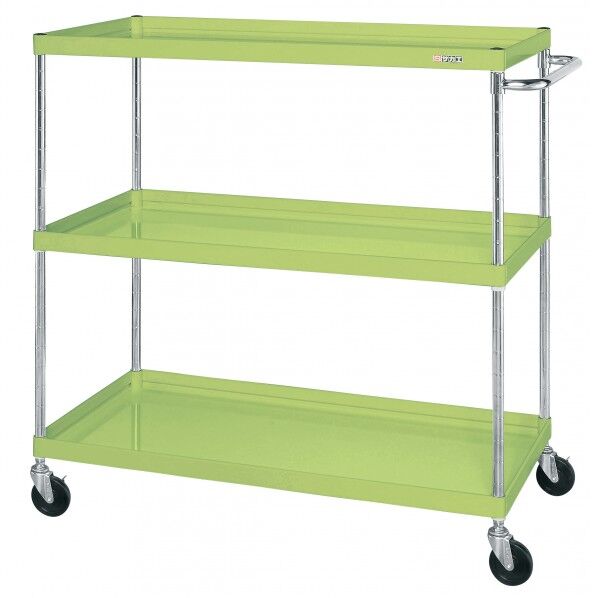 CSパールワゴン(中量タイプ/サイレントエラストマー車/H1200/3段) グリーン W1200×D600×H1200 CSP-12123SE 1台