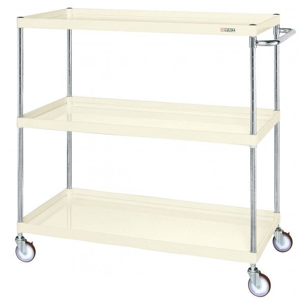 CSパールワゴン(中量タイプ/サイレントエラストマー車/H1200/3段) アイボリー W1200×D600×H1200 CSP-12123SEI 1台