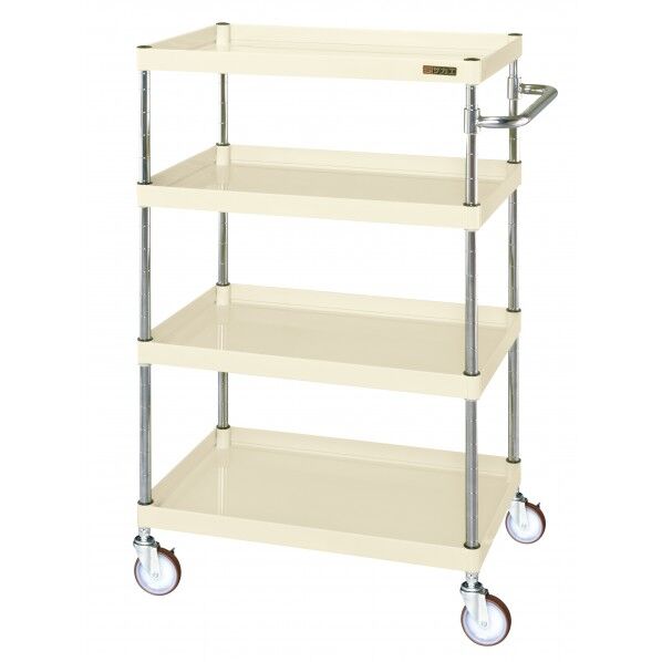 CSパールワゴン(中量タイプ/ナイロンウレタン車/H1200/4段) アイボリー W600×D400×H1200 CSP-60124NUI 1台