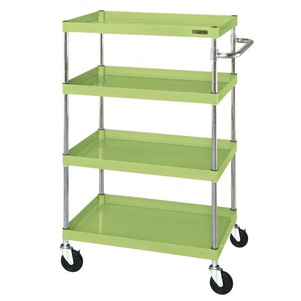 CSパールワゴン(中量タイプ/サイレントエラストマー車/H1200/4段) グリーン W600×D400×H1200 CSP-60124SE 1台