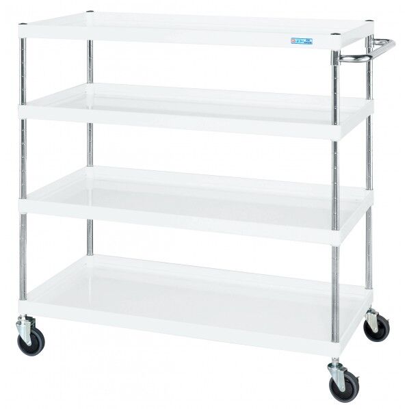 CSパールワゴン(中量タイプ/サイレントエラストマー車/H1200/4段) パールホワイト W1200×D600×H1200 CSP-12124SEW 1台