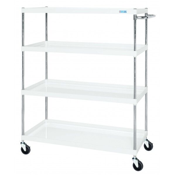 CSパールワゴン(中量タイプ/ゴム車/H1500/4段) パールホワイト W1200×D600×H1500 CSP-12154W 1台