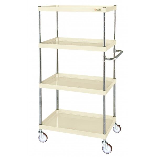 CSパールワゴン(中量タイプ/ナイロンウレタン車/H1500/4段) アイボリー W900×D600×H1500 CSP-90154NUI 1台