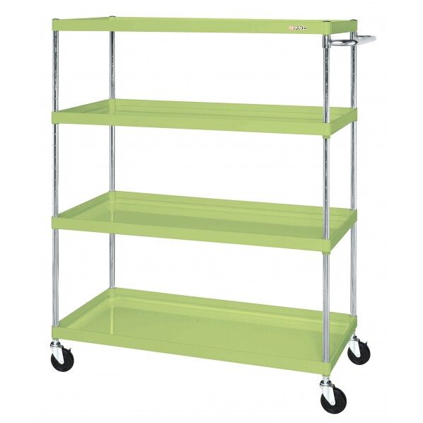 CSパールワゴン(中量タイプ/ナイロンウレタン車/H1500/4段) グリーン W1000×D650×H1500 CSP-10154NU 1台