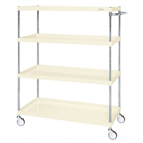 CSパールワゴン(中量タイプ/サイレントエラストマー車/H1500/4段) アイボリー W1200×D600×H1500 CSP-12154SEI 1台