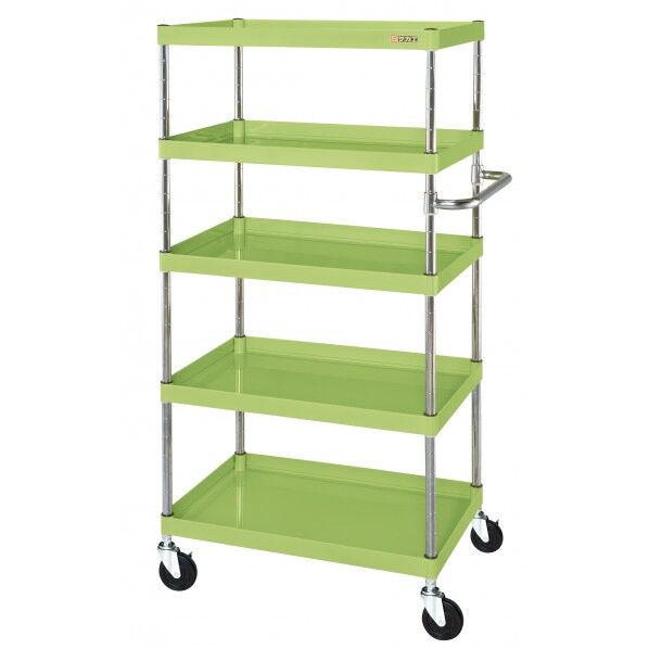 CSパールワゴン(中量タイプ/ナイロンウレタン車/H1500/5段) グリーン W1200×D600×H1500 CSP-12155NU 1台