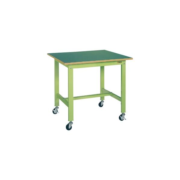 軽量作業台(KK/200kg/サカエリューム天板/キャスター付/直進安定金具無) グリーン W900×D600×H810 KK-38FUB1 1台
