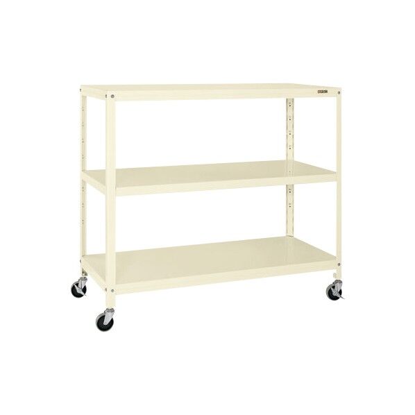 スーパーキャスターラック(間口1800/ナイロンウレタン車/直進安定金具無) アイボリー W1800×D600×H1323 SPR-1323MURNUI 1台