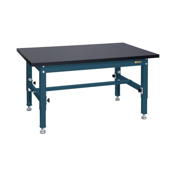 中量高さ調整作業台(TKT5/耐荷重400kg/特殊アクリル系樹脂天板/H500～650) ダークグレー W1200×D750×H500～650 TKT5-127CHC 1台