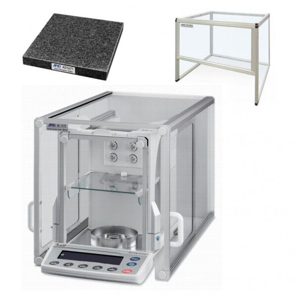 マイクロ天びん/除振台(AD1671)+卓上風防(AD1672)付 259(W)×466(D)×326(H)mm BM-20(SET) 1セット
