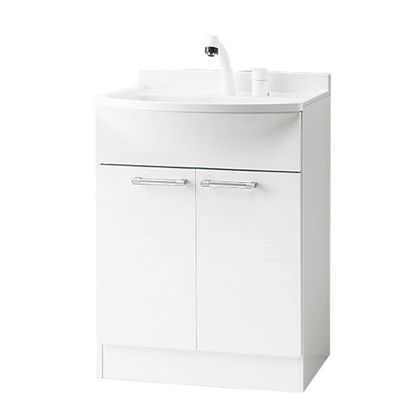 化粧台(一般地シャワー水栓2枚扉アルバ600).