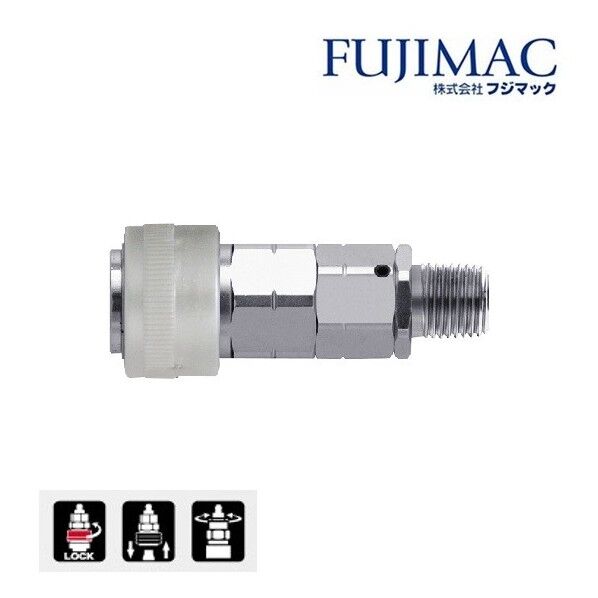 高圧用カプラ(ソケット)1/4逆ネジ(左ネジ) 22HPS 1個