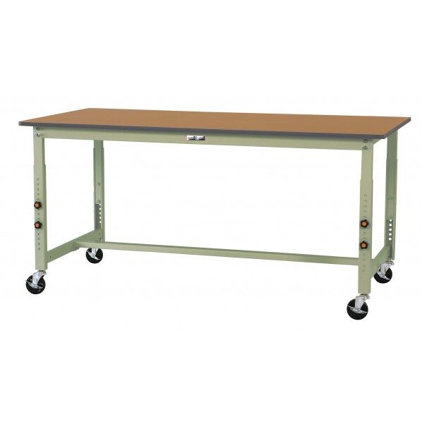 ※法人専用品※山金工業 ワークテーブル 300シリーズ 高さ調整タイプ移動式 SWPAC-1260-MG 1台...