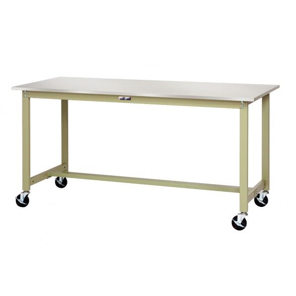 ※法人専用品※山金工業|YAMAKINKOUGYOU|ヤマキン ワークテーブル ステンレス天板シリーズ W1800×D900×H900(mm) 天板シルバー・本体グリーン SWS3HC-1890-SG 1個...