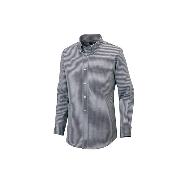 長袖ボタンダウンシャツ（ヘリンボーン）（男女兼用） 114チャコール SS 50403 1着