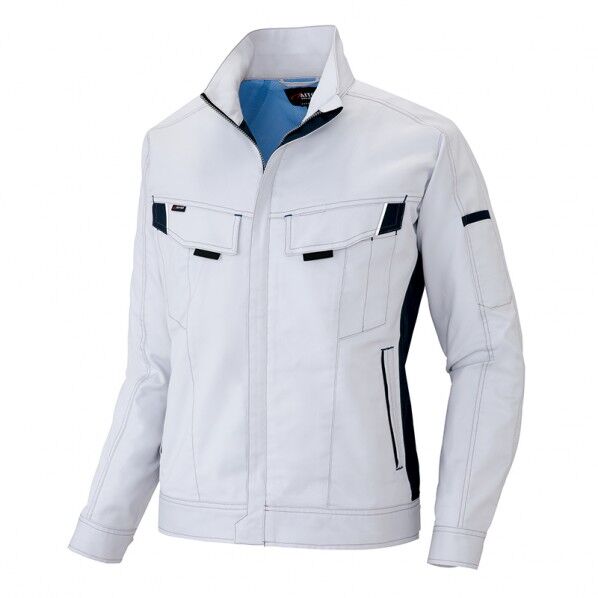 長袖ブルゾン(男女兼用)AZ6801-003シルバーグレー×ネイビーSS 003シルバーグレー×ネイビー SS 6801 1点