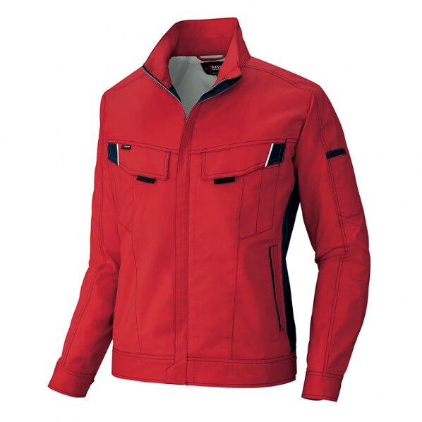 長袖ブルゾン(男女兼用)AZ6801-009レッド×チャコールSS 009レッド×チャコール SS 6801 1点