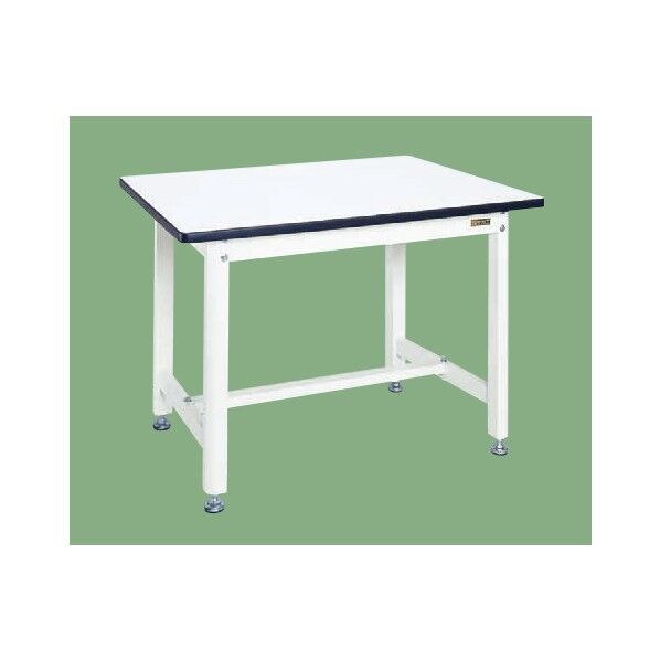 中量作業台(扇形支柱・パールホワイト) W900×D600×H700mm KF-38W 1個