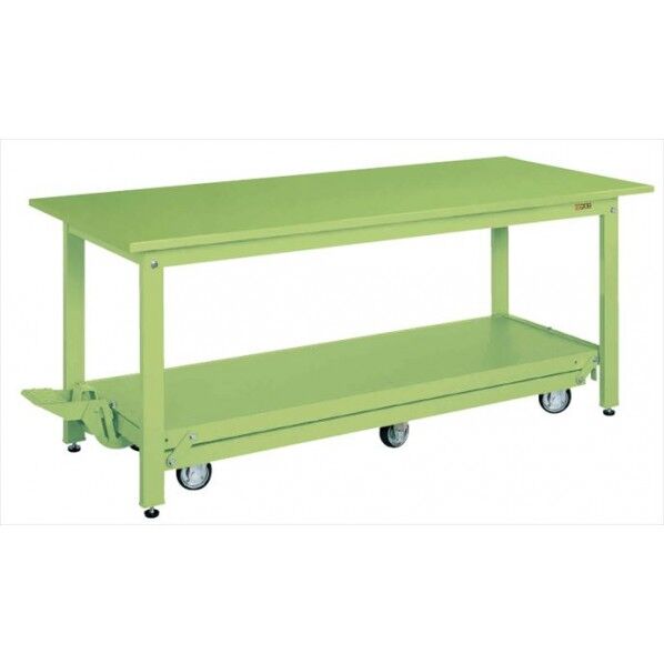 ペダル昇降移動式作業台KKタイプ(6輪車) W1500×D750×H740mm KK-157Q6S 1個