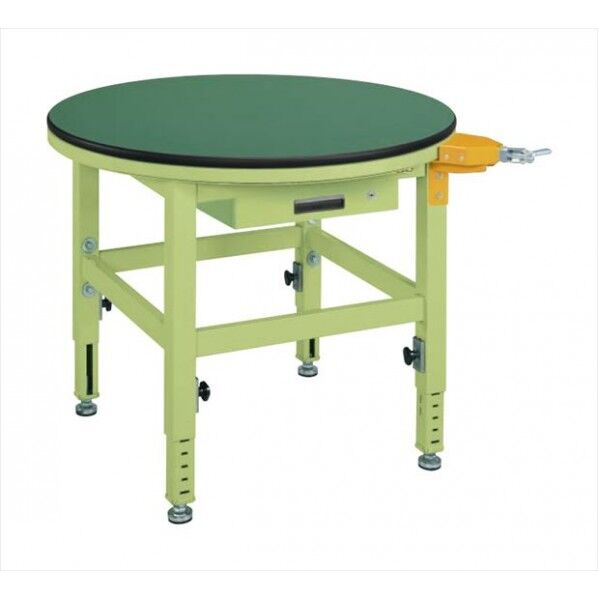 回転作業台高さ調整タイプS付(改正RoHS10物質対応) φ890×H740~940mm TRT-900FEASP 1個