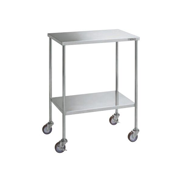 ステンレスCSワゴン(SUS304・ナイロンウレタン車) W600×D400×H800mm CSM-FSS 1個