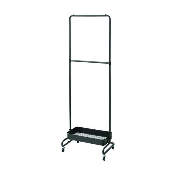 トローリーハンガー ハンガーラック 2段掛け キャスター付き LTH-2H(DBR) 1点