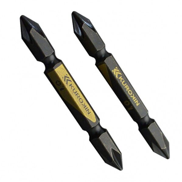 フジ矢 両頭ビット +1x65mm (黒金) H65xW6.35mm 5102-65-BG 2本...