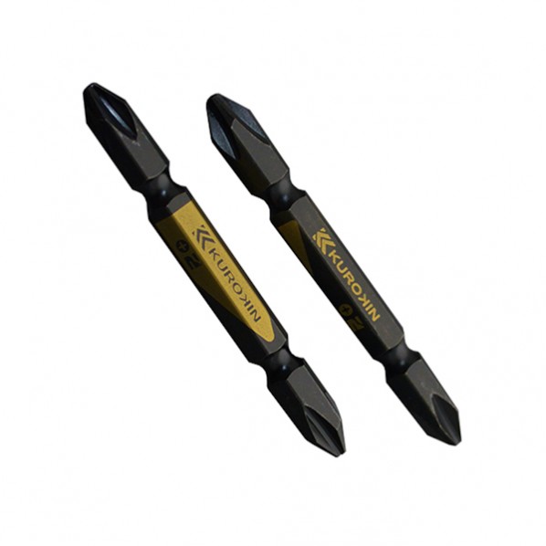 両頭ビット +2x65mm (黒金) H65xW6.35mm 5202-65-BG 2本