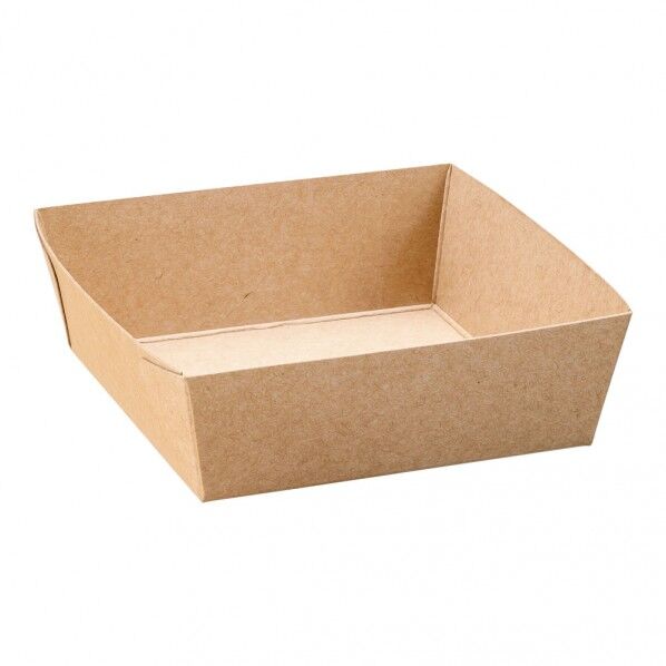 クラフトベーキングトレー(茶無地) (50枚入) 茶無地 BT8731 1個