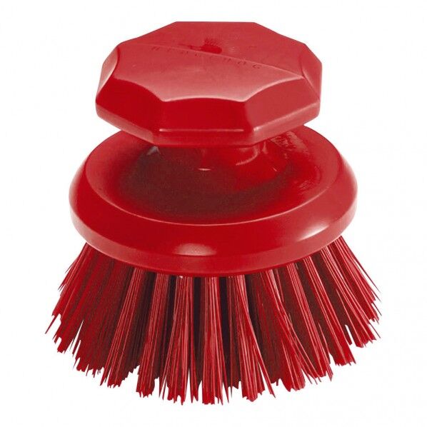 オールカラー ラウンドスクラブブラシ レッド 1223603 1個