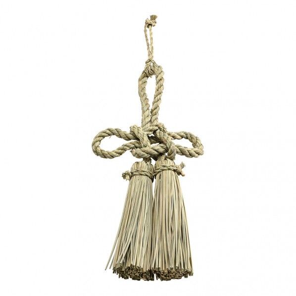 国産越後の青わら しめ飾り 良縁結び 1個