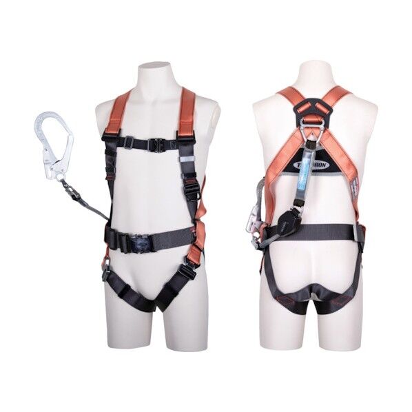 墜落制止用器具フルハーネス型ランヤード付 Mサイズ TH-502-CR93SV-OT-OR-BKM-R23BX 1個