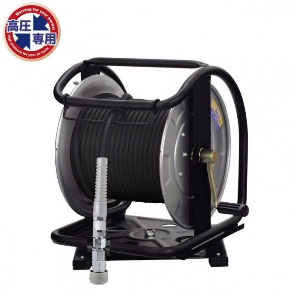 高圧用C型ドラム 回転台付 スーパースムージーホース付 ブラック 30m GHD-530TC 1台