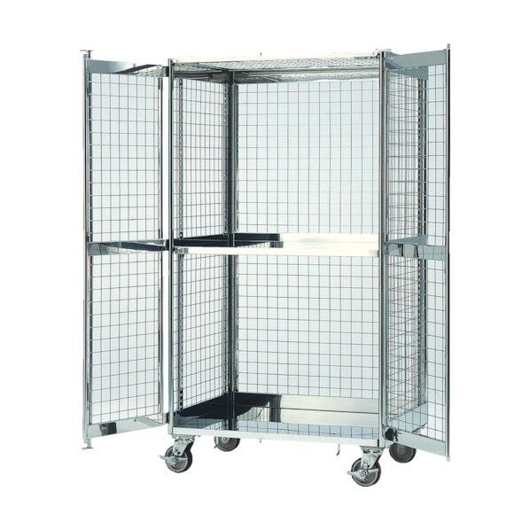 折りたたみ式ステンレスセキュリティカート 1100x800 SEC-3D 1点
