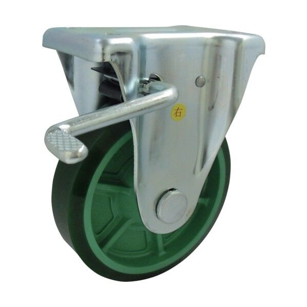 樹脂製ウレタンゴム車輪(ベアリング無)固定車ストッパー付 PNUAKB75 1点