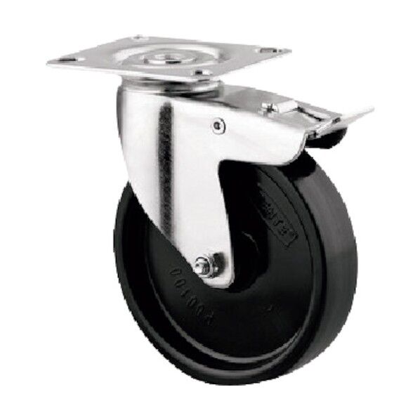 ボルト穴式キャスターAGILA(ナイロン車) φ75 自在式(トータルロック付) 1477POO075P40 1点