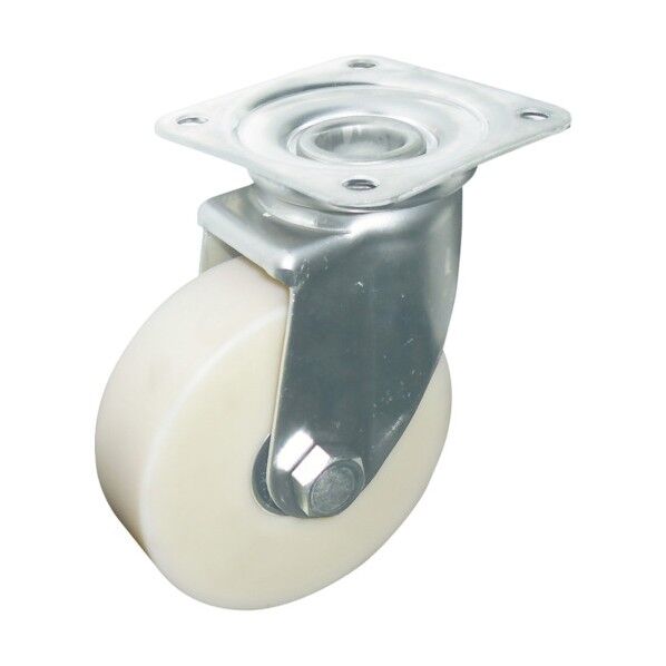 帯電防止MCナイロン車輪(ベアリング入)ステンレス製自在金具付 EMC-JA150AS 1点