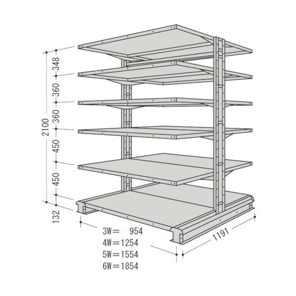 キャンチラック複式1連W1720D1191H2100F6 CR75L-W6 1点