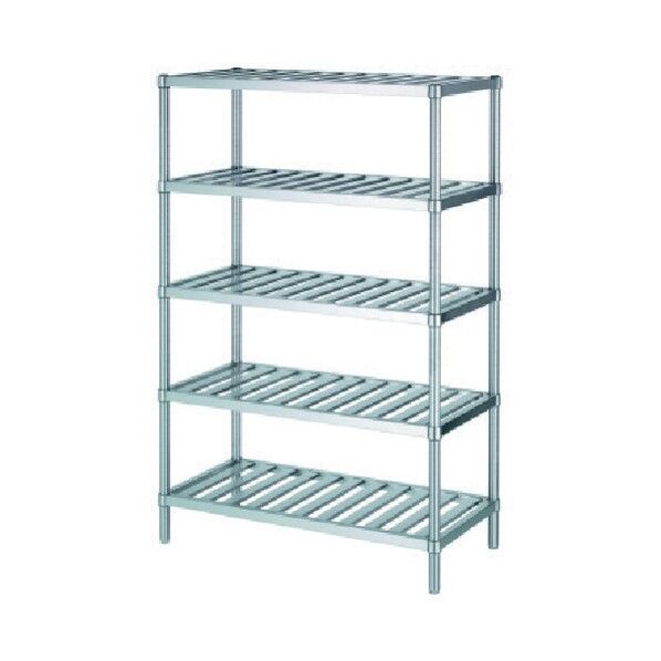 ステンレスラックスノコ棚5段 SUS430 間口738×奥行738×高さ1800 RS5-7575 1点