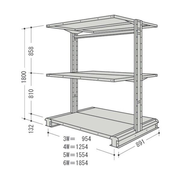 キャンチラック複式1連W2020D891H1800F3 CR66S-W3 1点