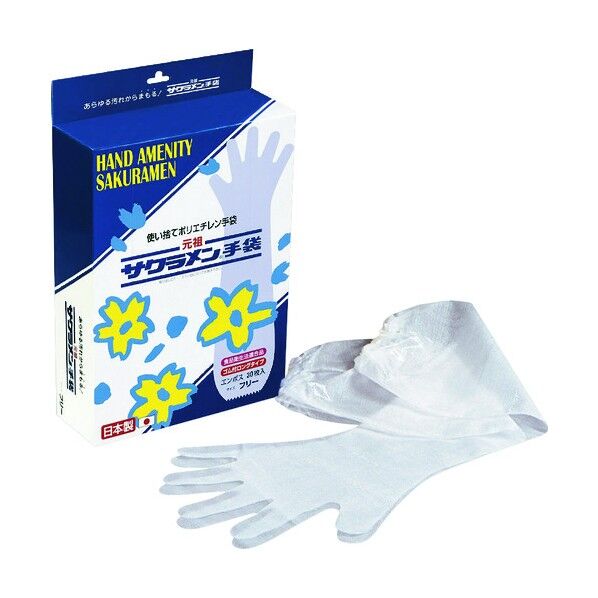 サクラメン サクラメン ゴム付ロング手袋 フリーサイズ STB9701 30枚