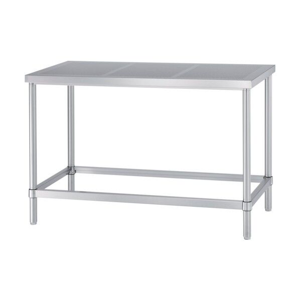 ステンレス作業台パンチング天板四方枠 間口1200×奥行750×高さ800 PWZ-12075 1点