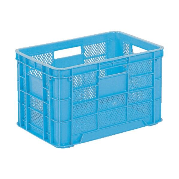 スタッキングコンテナー 104842 サンテナーB#50T(4持手、4印刷面)ライトブルー