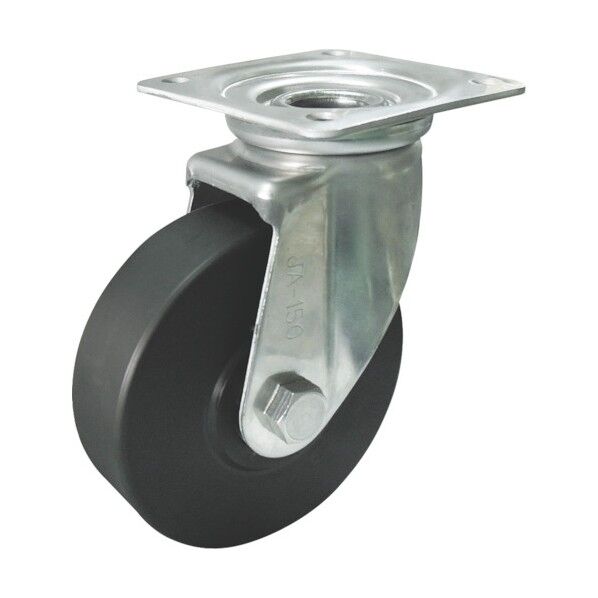 導電MCナイロン車輪(ベアリング入)自在金具付 EMC-J75CD 1点