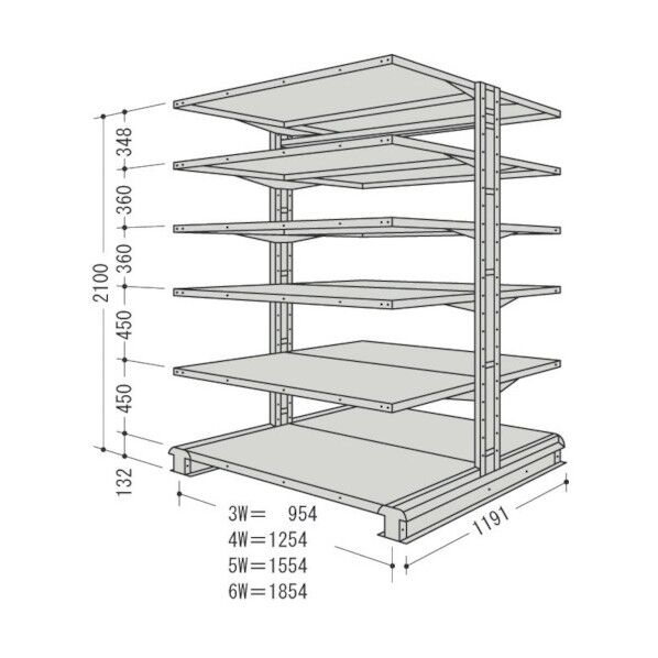 キャンチラック複式増結1連W1004D1191H2100F6 CR73L-W6B 1点