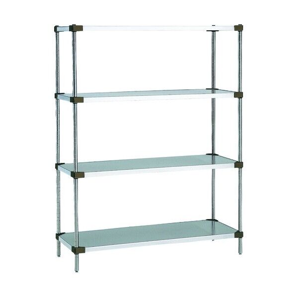 ソリッドエレクターステンレスシェルフADタイプ 間口1063×奥行614×高さ1587 4段 LSS1070ADXP1590-4 1点