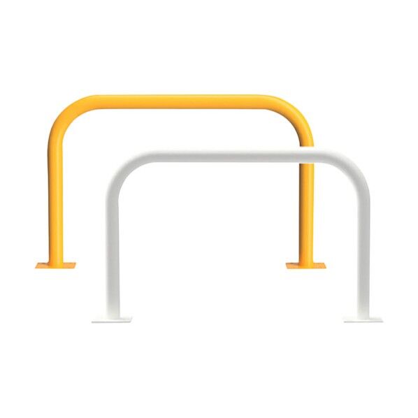 車止め アーチ型 スチール製 焼付塗装 後付タイプ Yシリーズ YB7H15-A(W) 1点